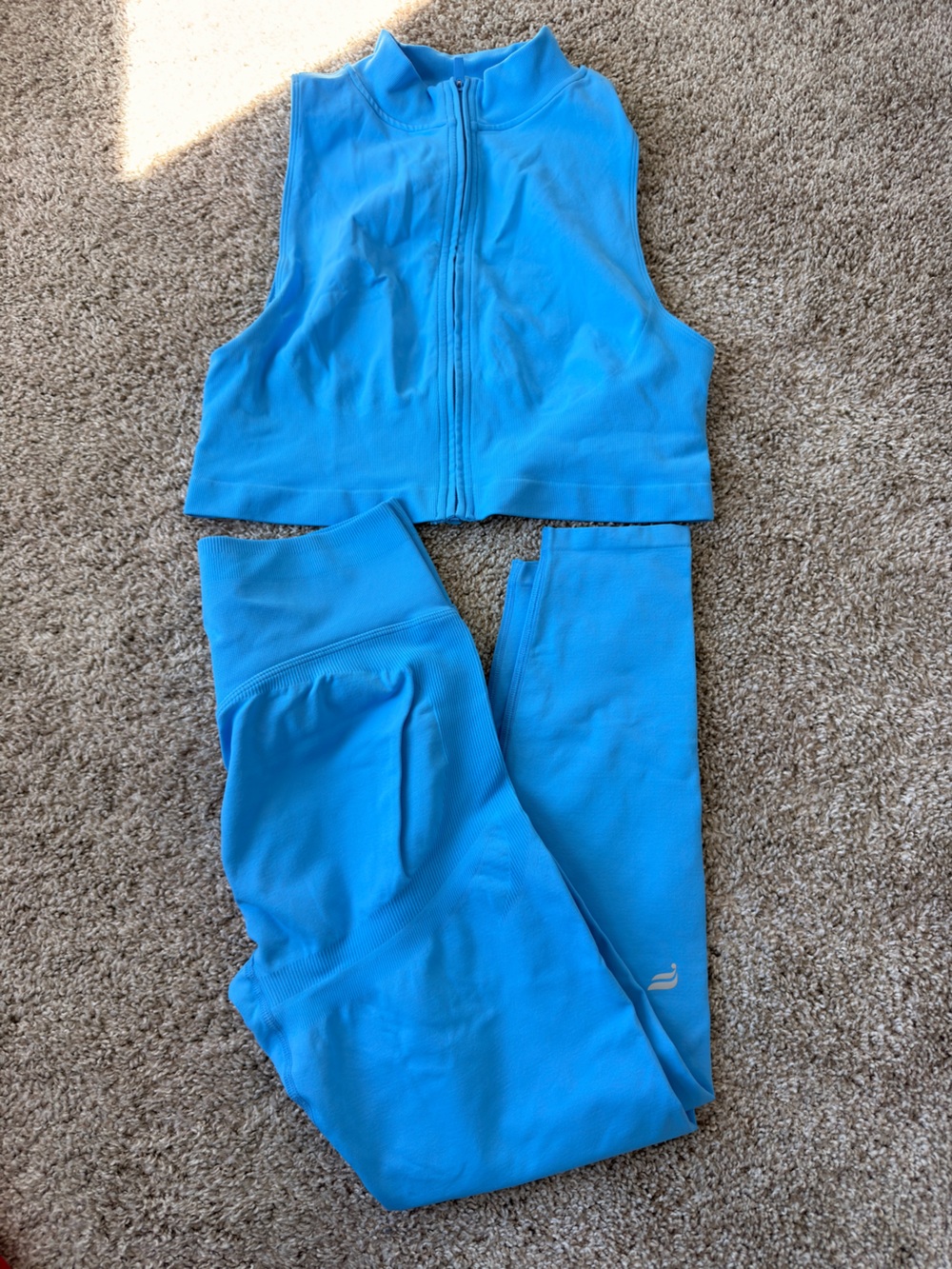 Fabletics Sky Blue High-Rise Leggings